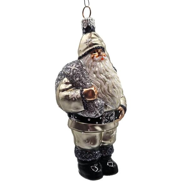 Patricia Breen Nordstrom Santa Claus Platinum Snowflakes Christmas Tree Ornament - Picture 3 of 11